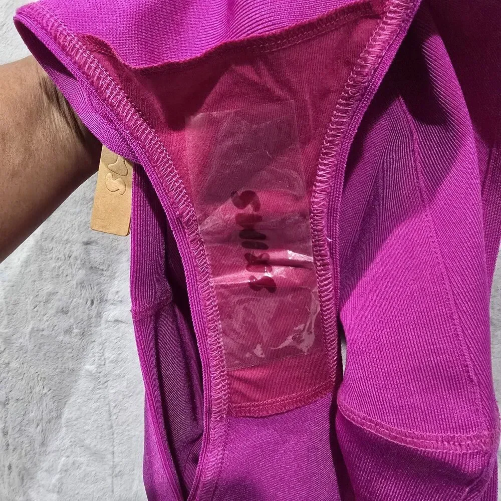 Skims Knit High Waisted Bandage Bikini Bottom Fuschia Plus-size 3X Stretchy. NWT